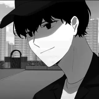 🍁 uomo, cappello, anime, manga, cartone animato, personaggio telegram sticker