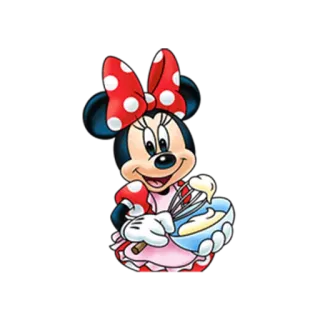 🍜 Minnie Mouse Minnie, Disney, cartoni animati, forno, cucina, carino telegram sticker