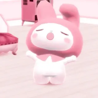 🦕 My Melody My Melody, Sanrio, fofo, kawaii, desenho animado, rosa whatsapp sticker