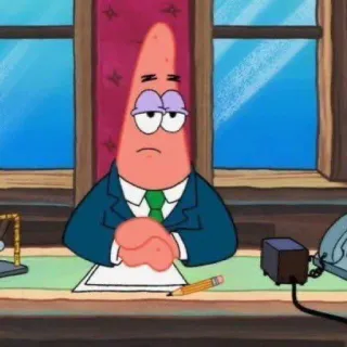 🍨 Patrick Star Spongebob Squarepants patrick, stella marina, annoiato, spongebob, ufficio telegram sticker