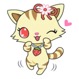 😉 Katze, süß, kawaii, Sticker, Anime, Cartoon whatsapp sticker