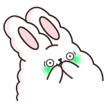🤢 thỏ, thỏ, hài hước, dễ thương, hoạt hình, động vật telegram sticker