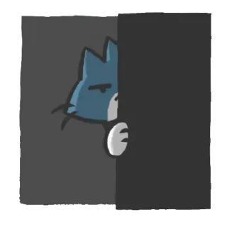 😠 dibujos animados, gato, mirar, animal, azul, mascota telegram sticker