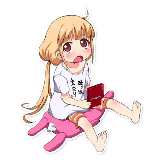 😲 全力だり Anime, Garota, Bonito, Chibi, Desenho animado telegram sticker