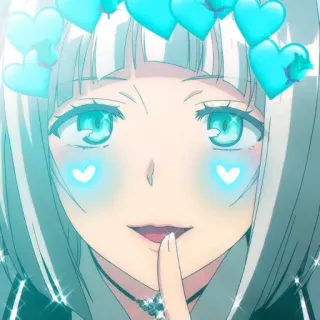 💈 anime, girl, heart, cute, sparkle, portrait telegram sticker
