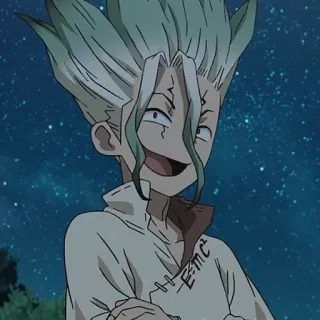 🌏 Senku Ishigami Dr. Stone E=mc² anime, dr stone, senku, scientist telegram sticker