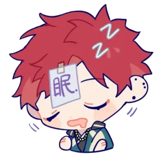 😴 眠 tidur, lelah, chibi, anime, manga telegram sticker