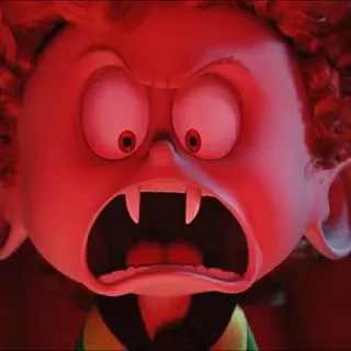 😡 Dennis Loughran Hotel Transylvania bravo, desenho animado, monstro, vampiro, presas, Dennis, Hotel Transilvânia, assustado telegram sticker