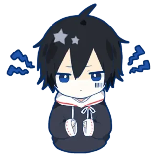😠 anime, chibi, cartoon, character, sticker, cute telegram sticker