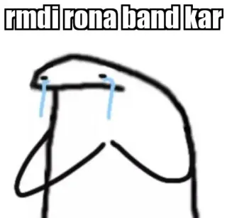😂 rmdi rona band kar crying, meme, flork, stop crying, sad telegram sticker