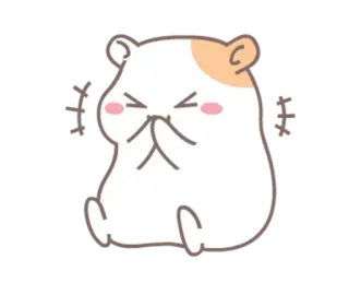 🤣 hamster, cute, animal, cartoon, kawaii telegram sticker