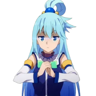 😠 Aqua Konosuba Anime, Waifu, Lindo, Personaje, Konosuba, Aqua whatsapp sticker