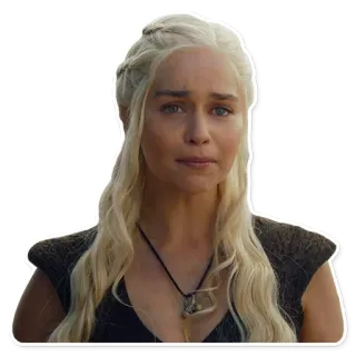 😢 Daenerys Targaryen Game of Thrones Daenerys, Game of Thrones, Fantasy, Draken, Koningin, Khaleesi whatsapp sticker