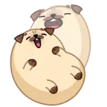 😂 мопс, собака, животное, милый, мультик, смешной, питомец telegram sticker