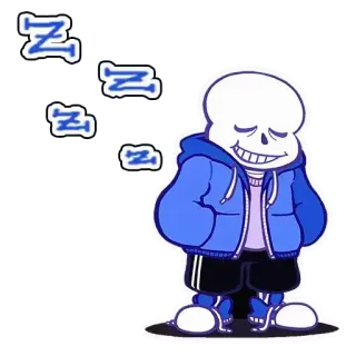 😴 Sans Undertale Z Z Z Z Санс, Undertale, сонный, мультфильм, видеоигра, персонаж, спящий telegram sticker
