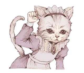 😸 猫, 子猫, メイド, 可愛い, 動物, ペット telegram sticker