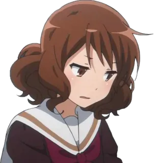 🙁 Anime, Mädchen, Cartoon, Charakter, Ausdruck telegram sticker