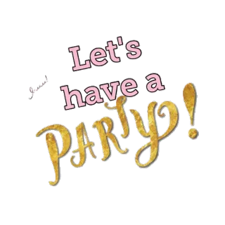 🎊 Let's have a Party! fiesta, celebración, diversión, evento, reunión, festivo whatsapp sticker