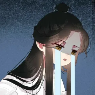 😭 anime, crying, sad, female, manga, emotion whatsapp sticker