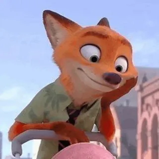 🦊 Nick Wilde Zootopia fox, cartoon, animal, character, zootopia, nick wilde, disney telegram sticker