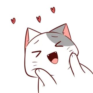 🥰 แมว, น่ารัก, หัวใจ, สัตว์, การ์ตูน telegram sticker