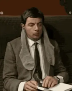 🧦 Mr. Bean Mr. Bean, sleepy, funny, comedy, tv show whatsapp sticker