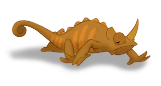 🐢 chameleon, reptile, animal, lizard, cartoon whatsapp sticker