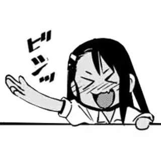 🖤 ビッ anime girl, chibi, manga, cartoon, happy, japanese telegram sticker
