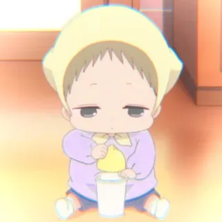 🥺 Аниме, Малыш, Милый, Младенец, Соска telegram sticker