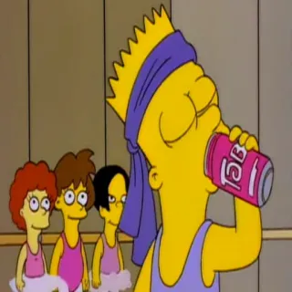🍾 Bart Simpson The Simpsons Tab Bart Simpson, Die Simpsons, Tab, Limonade, Trinken, Animation, Cartoon whatsapp sticker
