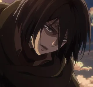 🌿 Mikasa Ackerman Attack on Titan anime, character, mikasa, attack on titan telegram sticker