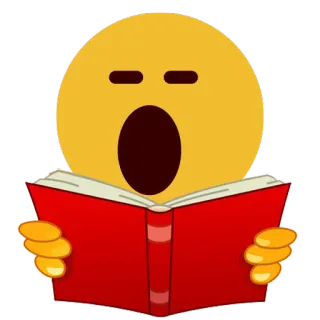📔 Emoji, Lectura, Libro, Estudiar, Cara Amarilla telegram sticker