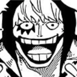 😃 Trafalgar Law One Piece 动漫, 漫画, 海贼王, 特拉法尔加·罗, 角色, 海盗, 微笑 telegram sticker