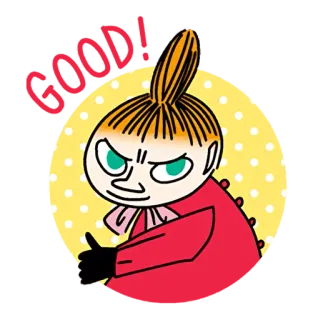 👍 Little My Moomins Cartoon, animiert, Moomins, Little My, Figur telegram sticker