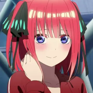 🙂 Nino Nakano The Quintessential Quintuplets anime, girl, red hair, cute, Nino Nakano, The Quintessential Quintuplets telegram sticker