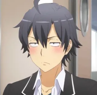 🫓 Hachiman Hikigaya My Teen Romantic Comedy SNAFU อนิเมะ, ตัวละคร, ฮาจิมัง ฮิคิกายะ, SNAFU, Oregairu whatsapp sticker