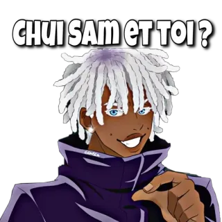 🦔 CHUI SAM ET TOI ? Anime, Desenho animado, Personagem, Apontando telegram sticker