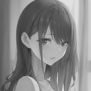 🥵 Anime, Mädchen, traurig, Porträt, Manga telegram sticker