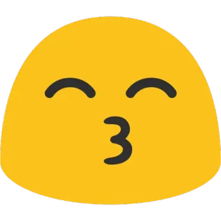 😙 emoji, kiss, kissing face, face, yellow, love, affection telegram sticker