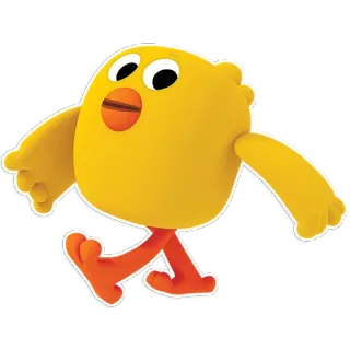 🐣 мультфильм, желтый, птица, цыпленок, милый telegram sticker