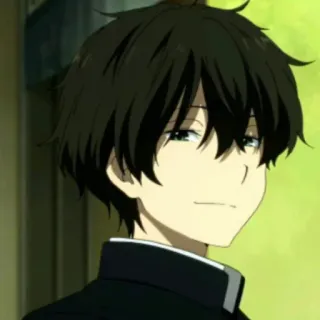 🈯 Houtarou Oreki Hyouka anime, ragazzo, personaggio, capelli neri telegram sticker