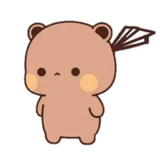 ✈️ lindo, oso, dibujos animados, kawaii, animal whatsapp sticker