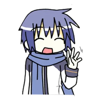 👋 KAITO Anime, KAITO, Vocaloid, Chibi, Fanart, Dễ thương telegram sticker