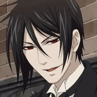 🔌 Sebastian Michaelis Black Butler อนิเมะ, เซบาสเตียน, พ่อบ้าน, แบล็กบัตเลอร์, ปีศาจ, ตาสีแดง telegram sticker
