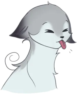 😛 cão, filhote, língua, fofo, animal, desenho animado whatsapp sticker
