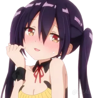 🥵 @12LAB Anime, Meisje, Cartoon, Leuk, Blozen, Sticker telegram sticker