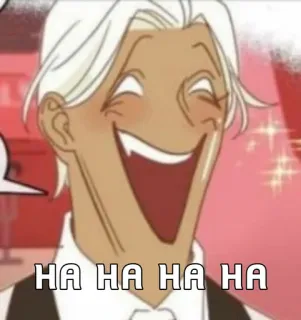 💦 HA HA HA HA HA risa, sonrisa, dibujo animado, feliz, meme whatsapp sticker