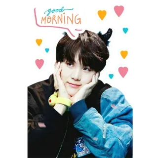 🥱 GOOD MORNING Доброе утро, Сердечки, Милый, K-pop, Айдол whatsapp sticker