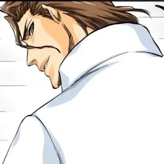 🧬 Aizen Sosuke Bleach 애니메이션, 만화, 악당, 진지한 telegram sticker