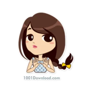 ☺️ cartoon, girl, sticker, character, woman, cute telegram sticker